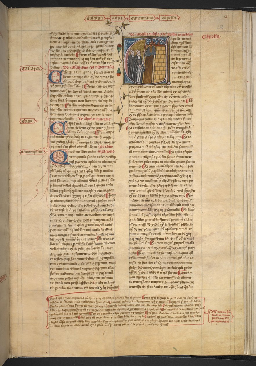 Royal 6 E VI, f. 232, Capella (kappeli), n. 1360-75 (vellum) tekijältä English School