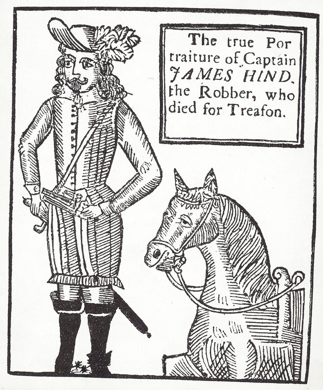 Royalisti-valtatiemies James Hind (kaiverrus) tekijältä English School