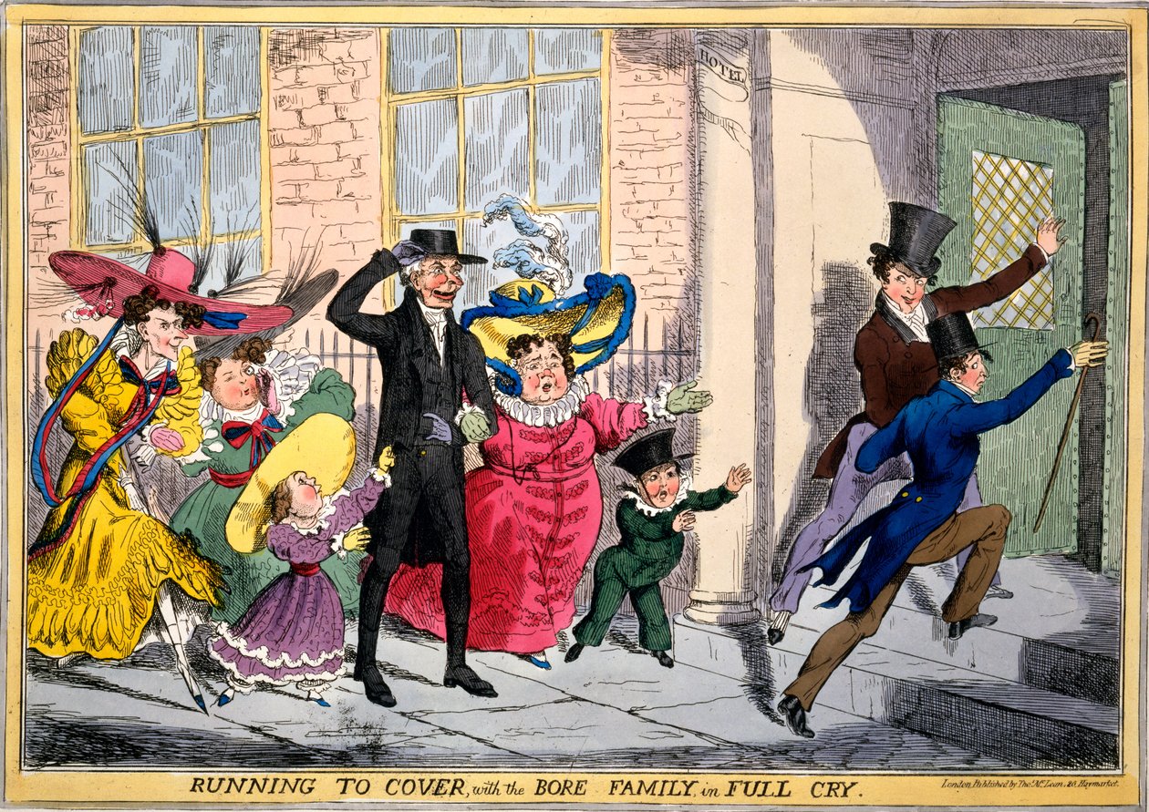 Running to cover Bore Family in Full Cry, n.1830 (käsinvärinen kaiverrus) tekijältä English School