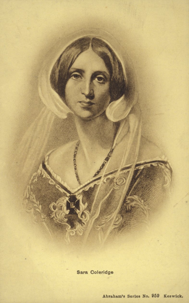 Sara Coleridge (1802-1852), englantilainen kirjailija ja kääntäjä (litografia) tekijältä English School
