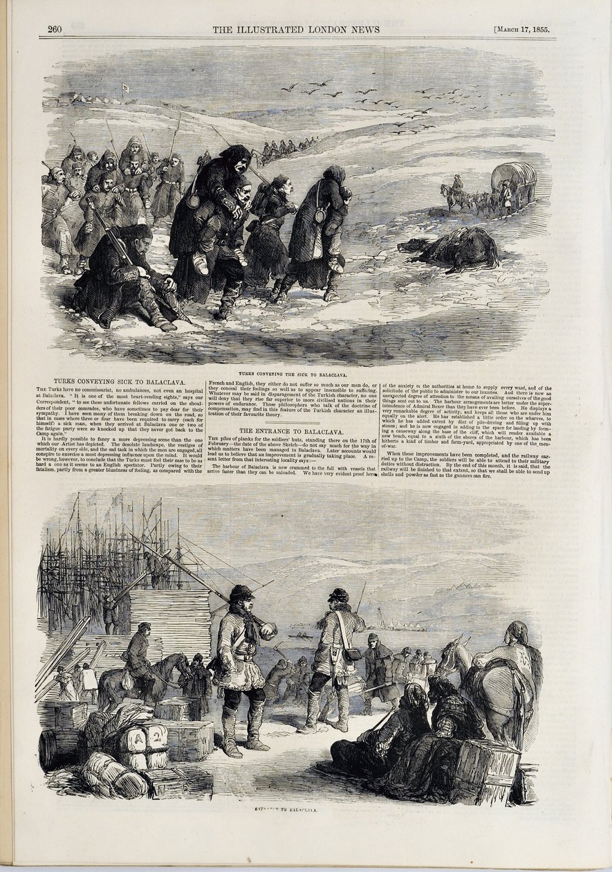 Kohtaus Balaclavasta, The Illustrated London Newsista tekijältä English School