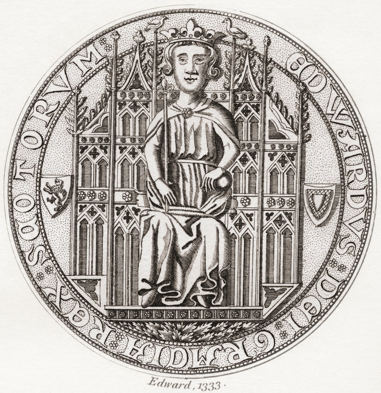 Edward Balliolin sinetti, n. 1283-1367. tekijältä English School