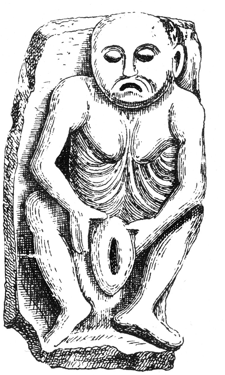 Sheela-na-Gig, kirkosta Cavanin kreivikunnassa, Irlannissa tekijältä English School