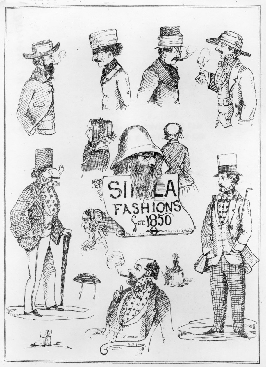 Simlan muotia vuodelle 1850 tekijältä English School
