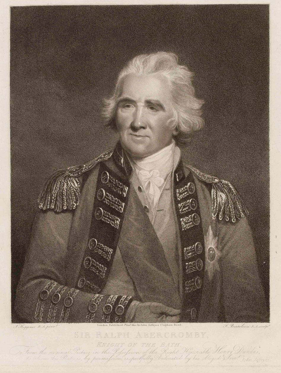 Sir Ralph Abercromby, kylpyläritari, n. 1800 (pistekaiverrus) tekijältä English School