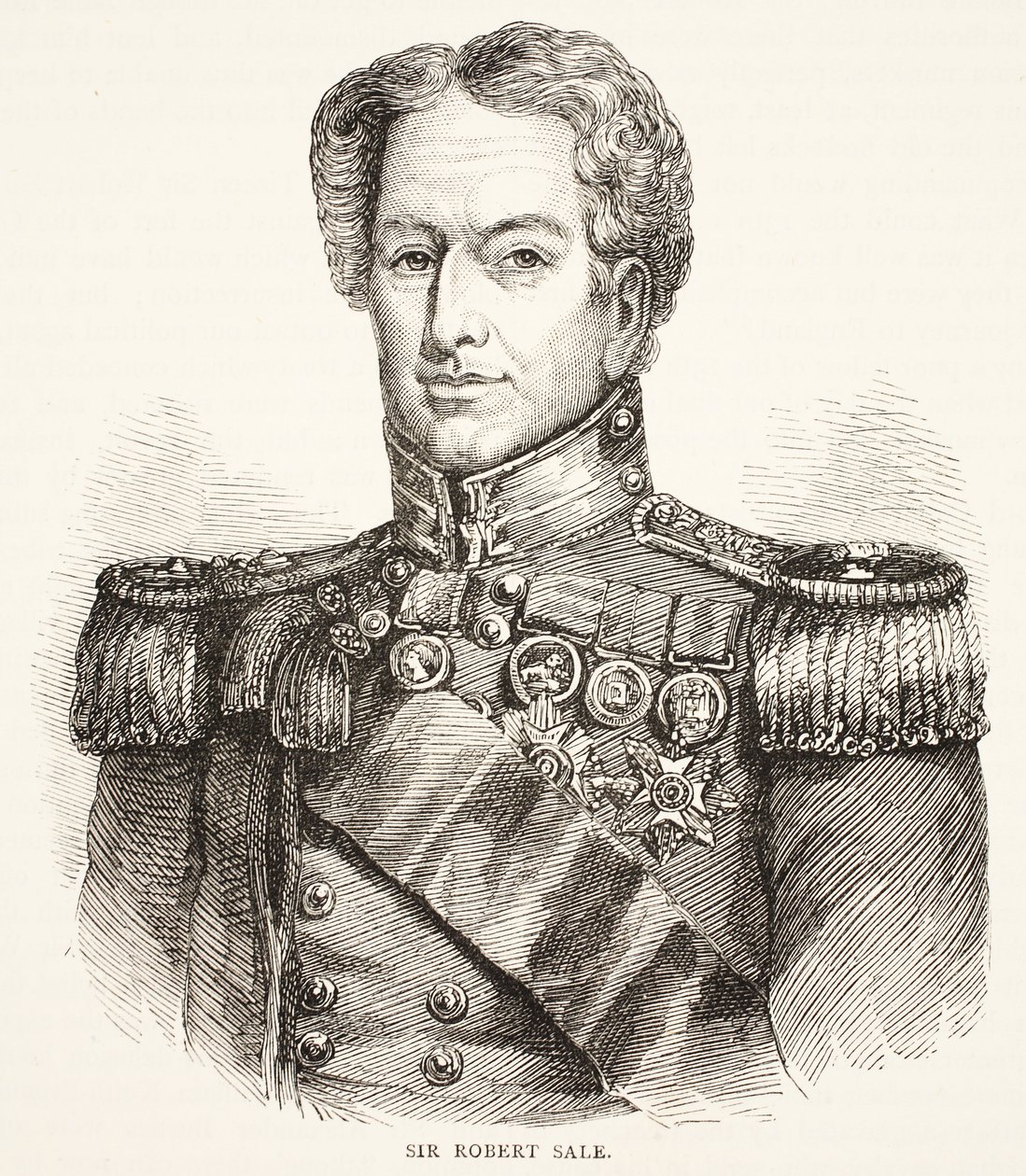Sir Robert Sale, kuvitus Cassells Illustrated History of Englandista tekijältä English School