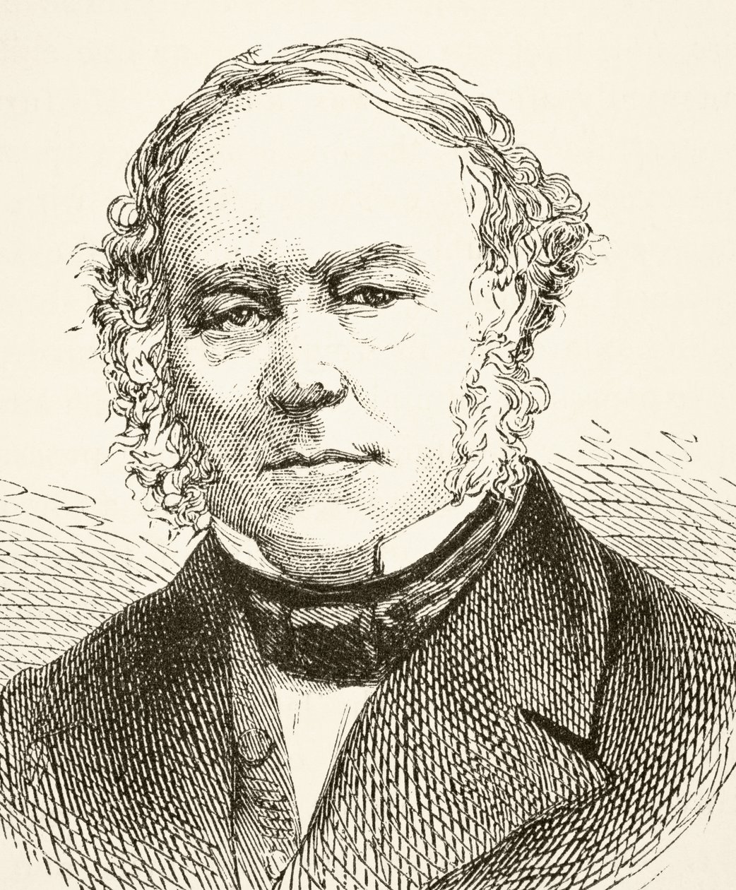 Sir Rowland Hill, William Hickman Smith Aubreyn (1858-1916) teoksesta The National and Domestic History of England, julkaistu Lontoossa, noin 1890 tekijältä English School