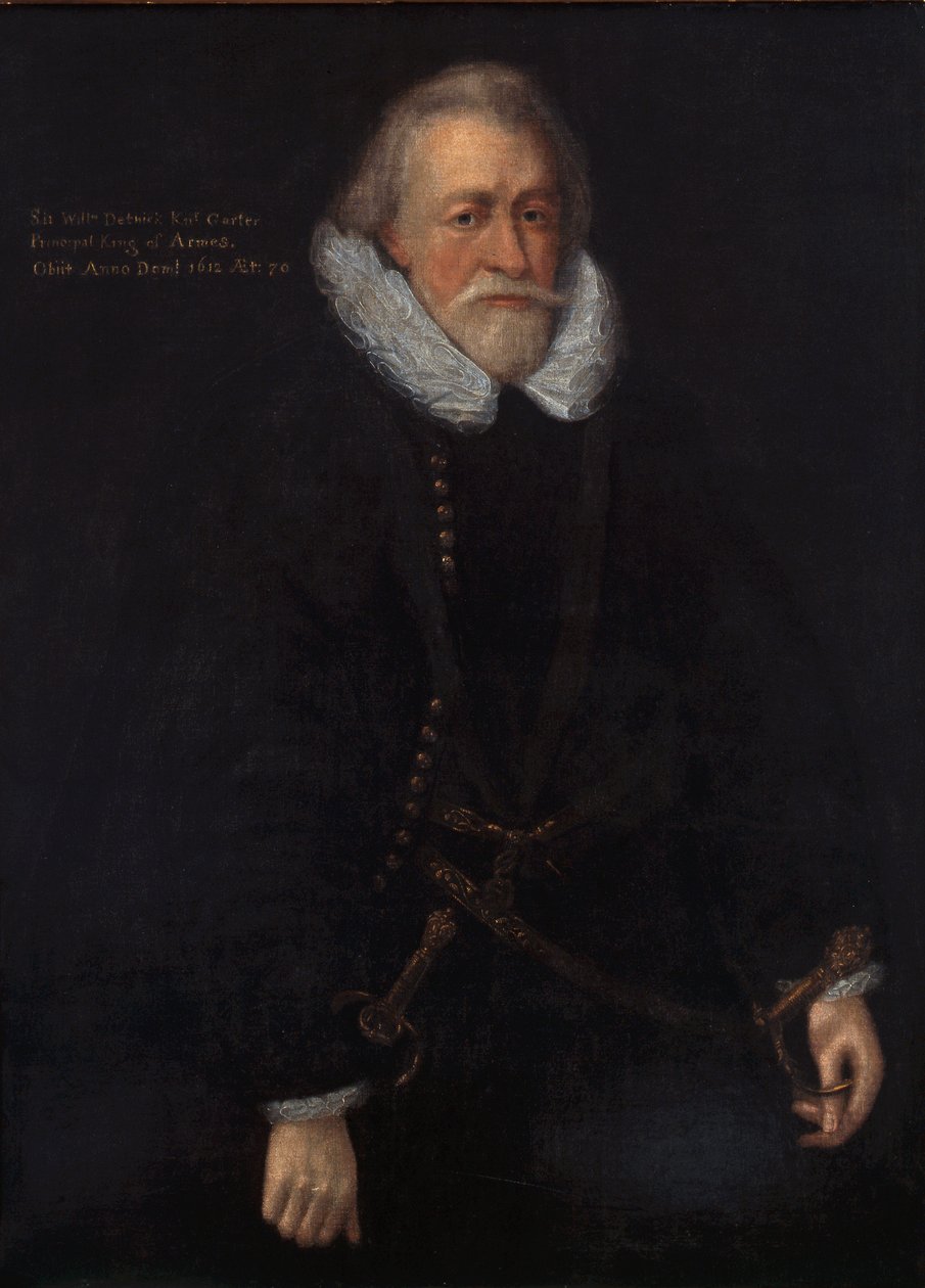 Sir William Dethick, sukkanauhakuningas (Garter King of Arms) tekijältä English School
