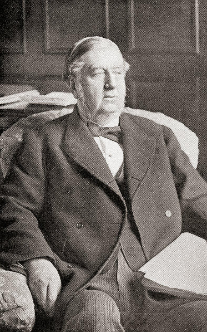 Sir William Harcourt vuonna 1898 julkaistusta David Williamsonin teoksesta Gladstone: The Man and the Statesman tekijältä English School