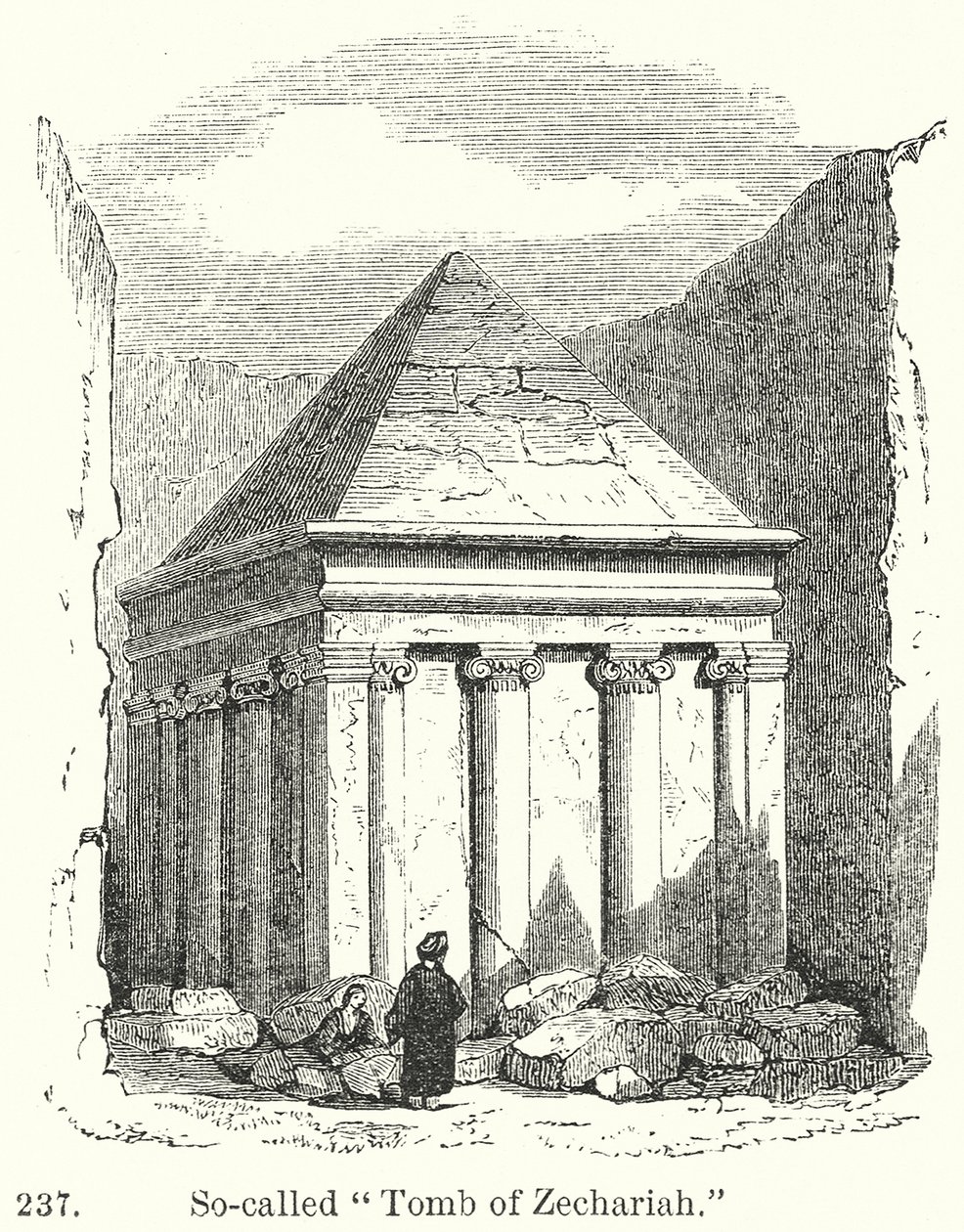Niin sanottu "Sakarjan hauta" (kaiverrus) (kaiverrus) tekijältä English School