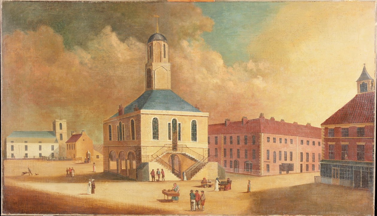 South Shields Market Place, noin 1800 tekijältä English School