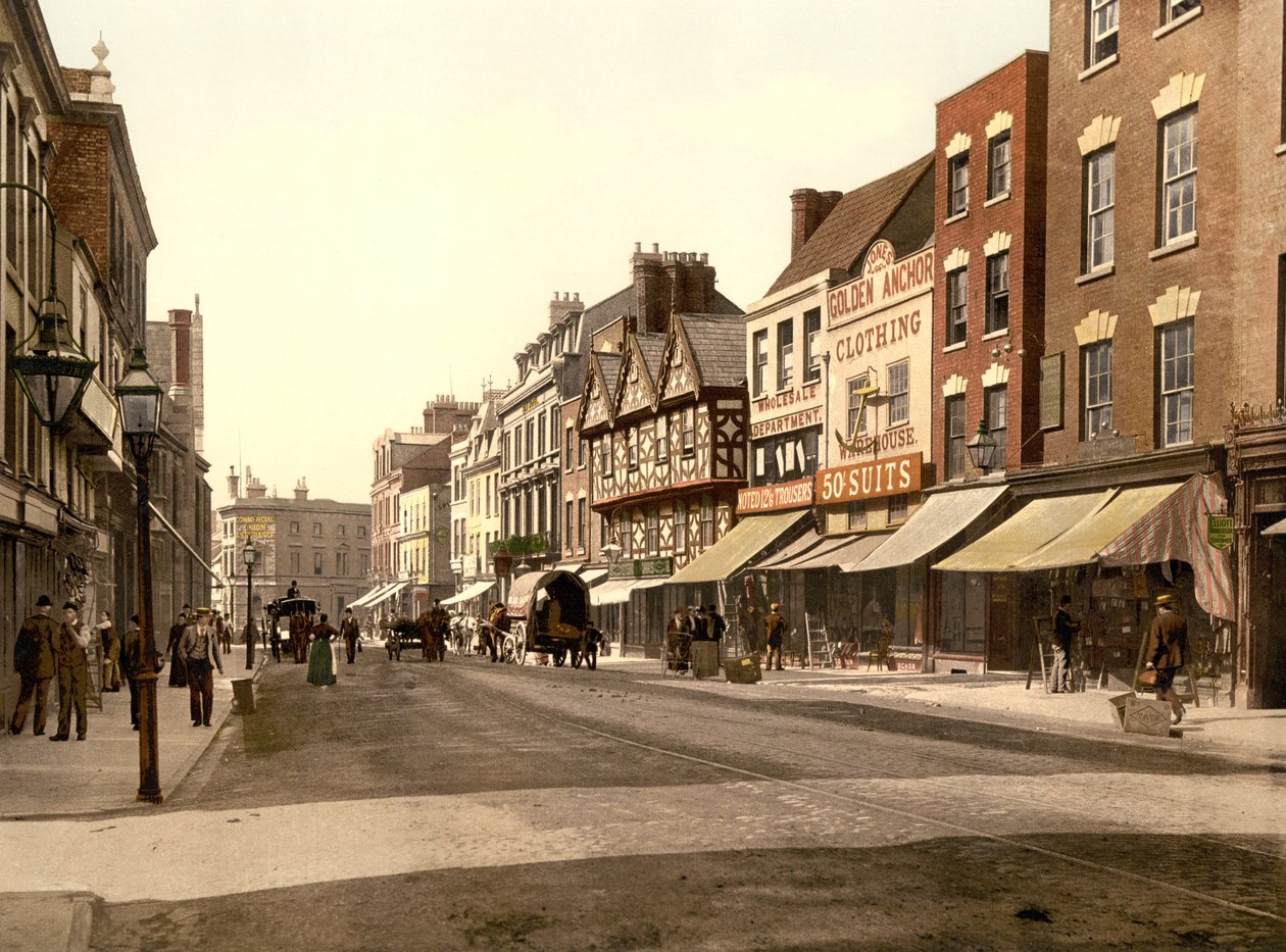Southgate Street, Gloucester (käsin värjätty valokuva) tekijältä English School