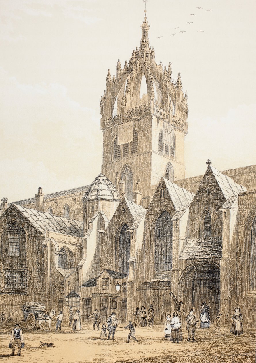 St. Gilesin katedraali tai Edinburghin korkea kirkko, John Howien (1735–1793) teoksesta The Scots Worthies mukaan Howie