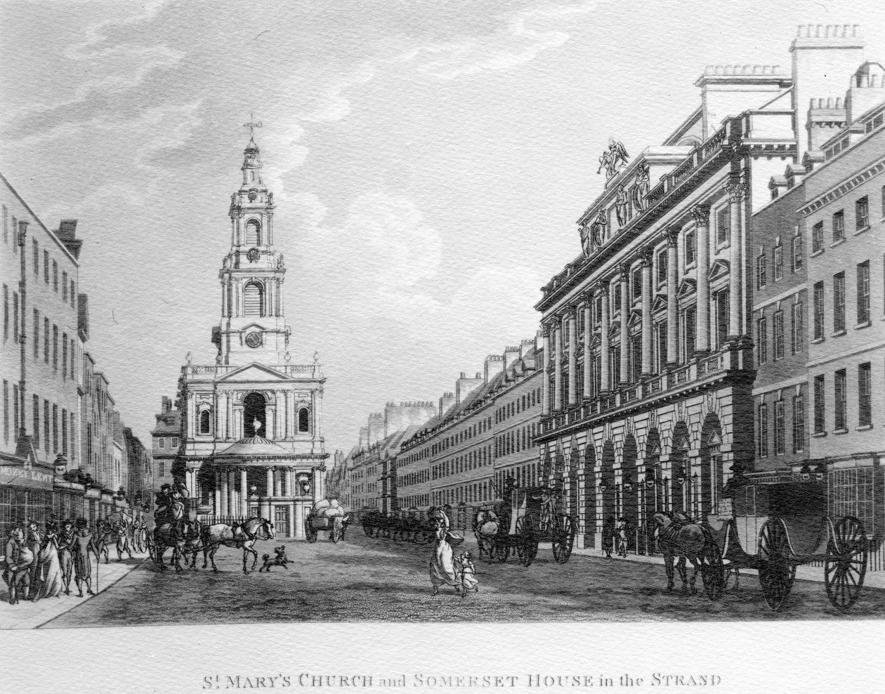 St. Marys Church ja Somerset House Strandissa, 1796 tekijältä English School