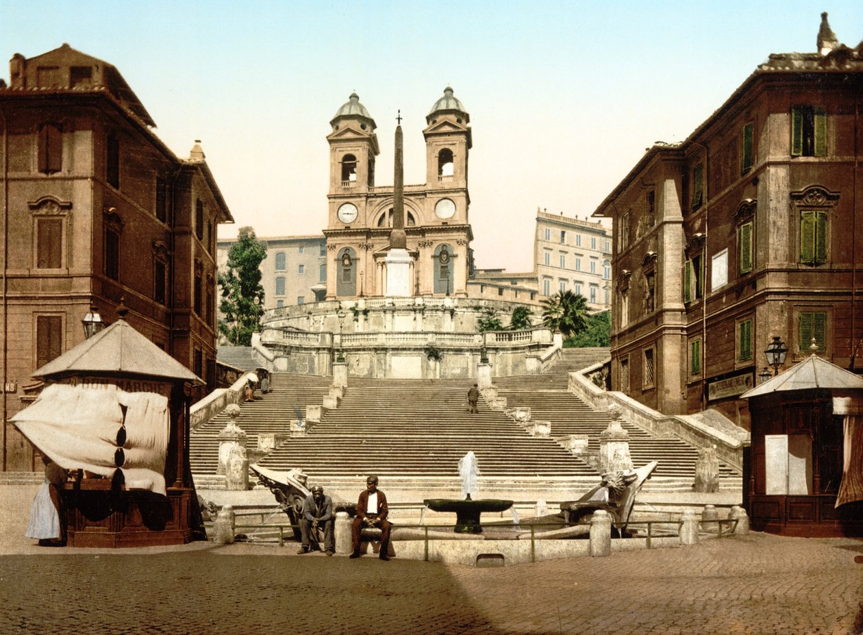 Sta. Trinita dei Monti, Rooma (käsinvärinen valokuva) tekijältä English School