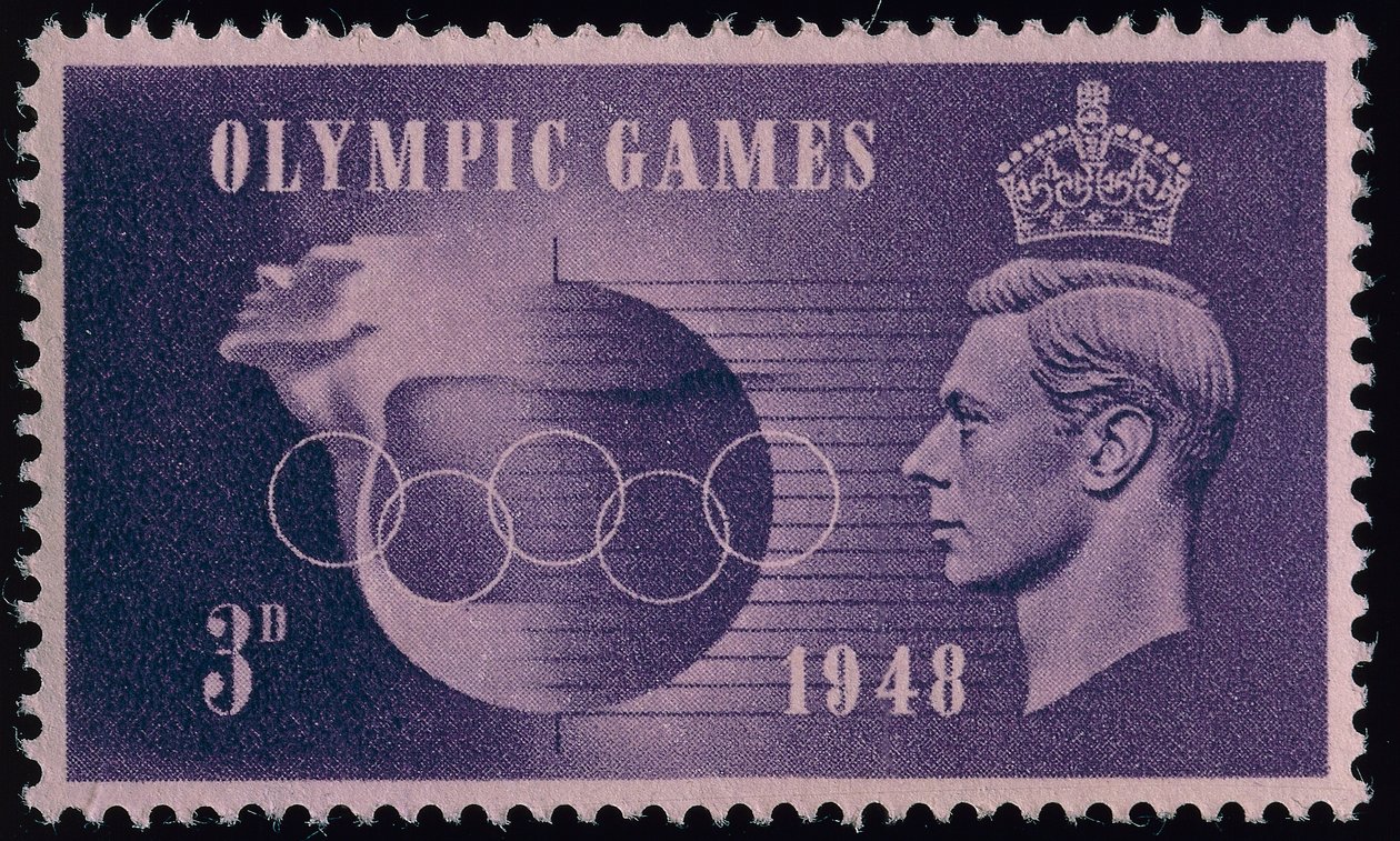 Postimerkki Lontoon vuoden 1948 olympialaisten kunniaksi tekijältä English School