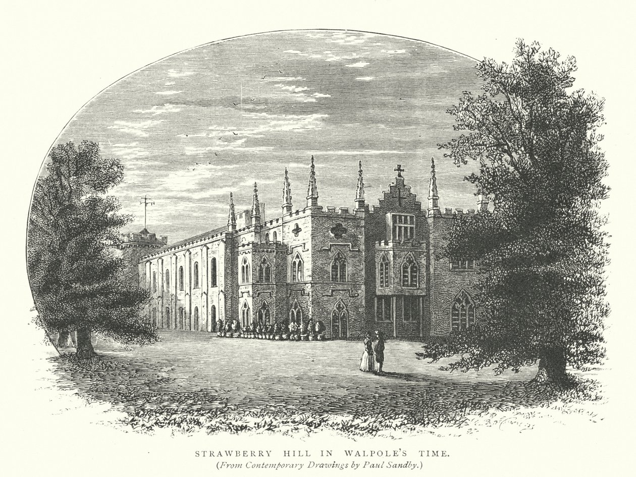 Strawberry Hill Walpolen aikana (kaiverrus) tekijältä English School