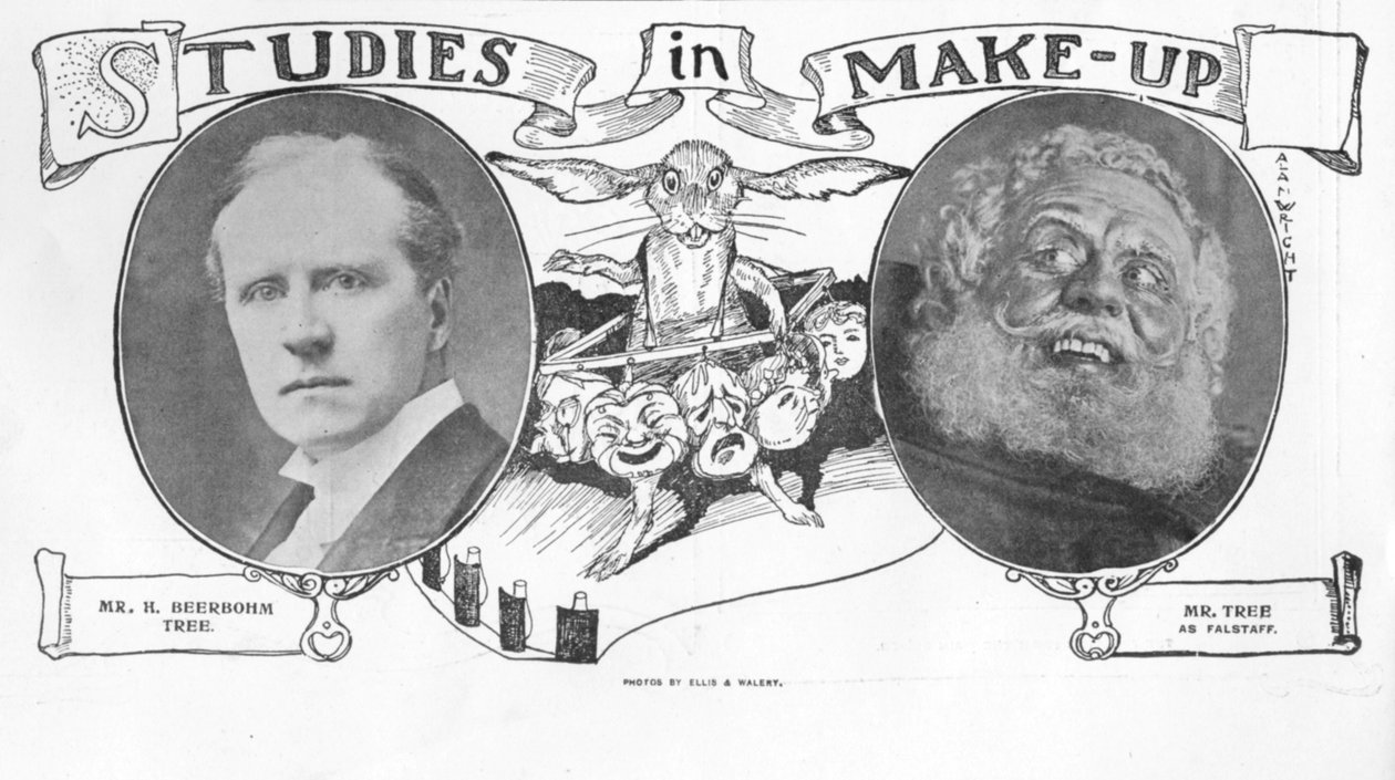 Studies in Make-up, kuvitus julkaisusta The King, 1.6.1901 tekijältä English School