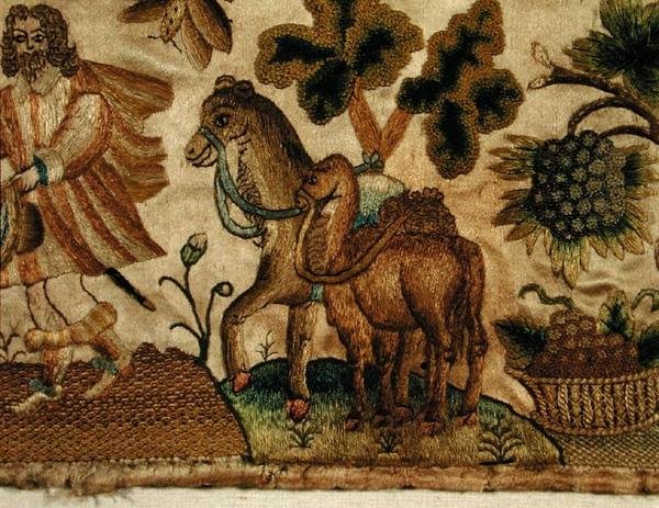 Raamatullista kohtausta kuvaava kanto, n. 1650 (yksityiskohta) tekijältä English School