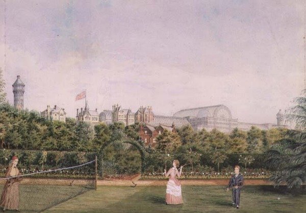 Tennis Crystal Palacessa (akvarelli korostettu valkoisella) tekijältä English School