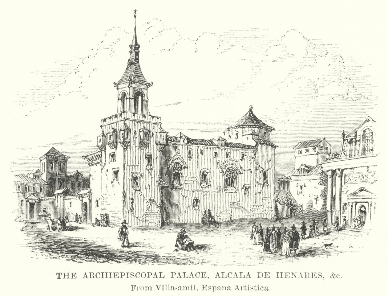 Arkkipiispan palatsi, Alcala de Henares jne. (kaiverrus) tekijältä English School