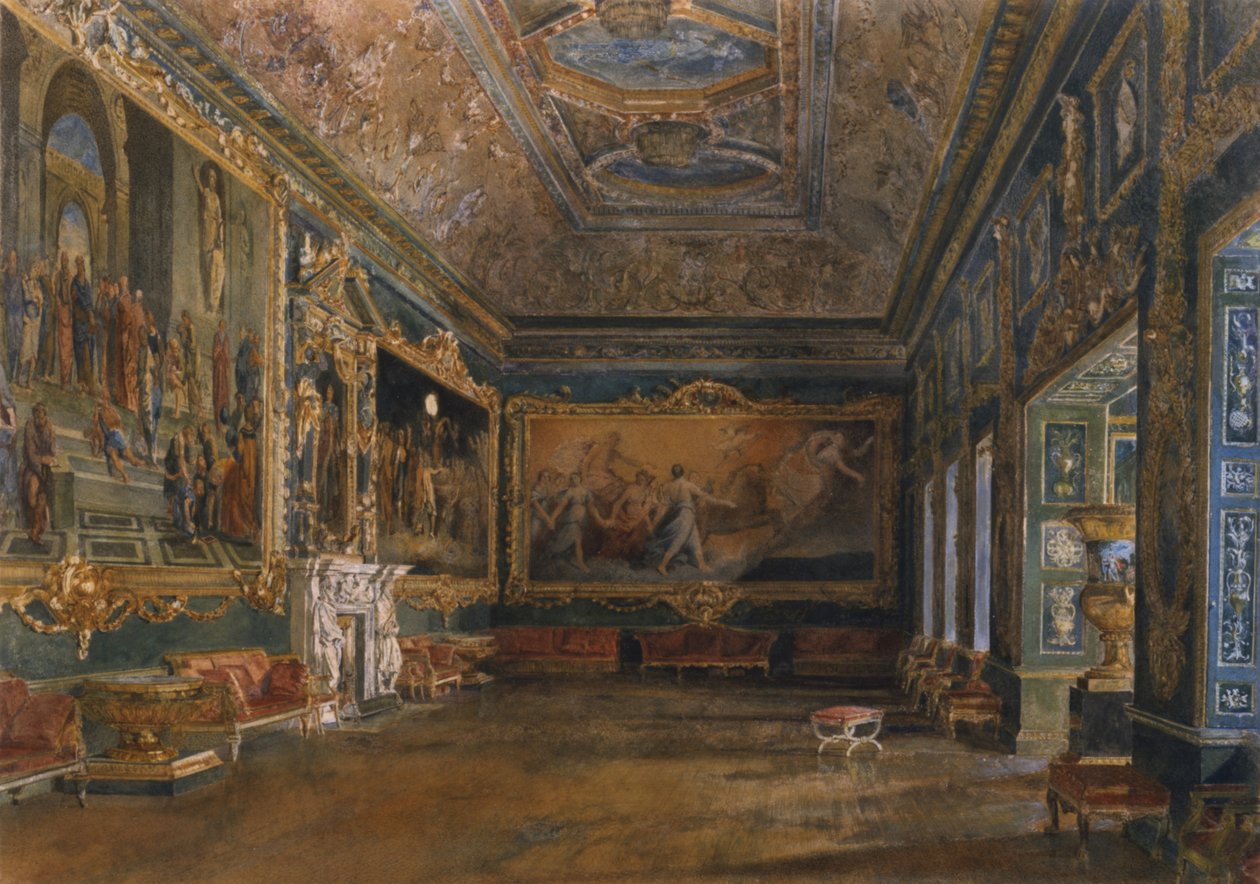 The Ball Room, Northumberland House, n.1870 (akvarelli) tekijältä English School