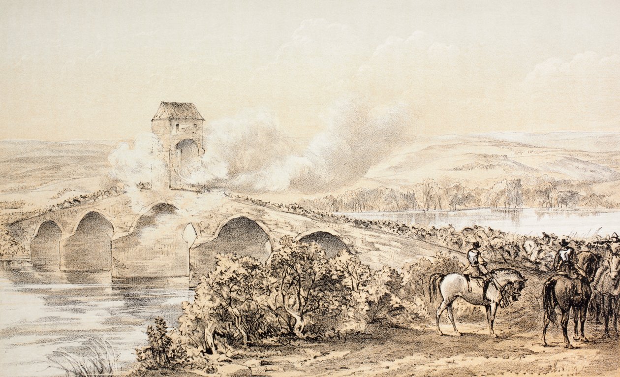 The Battle of Bothwell Bridge, 22. kesäkuuta 1679, John Howien (1735-1793) teoksesta The Scots Worthies mukaan Howie