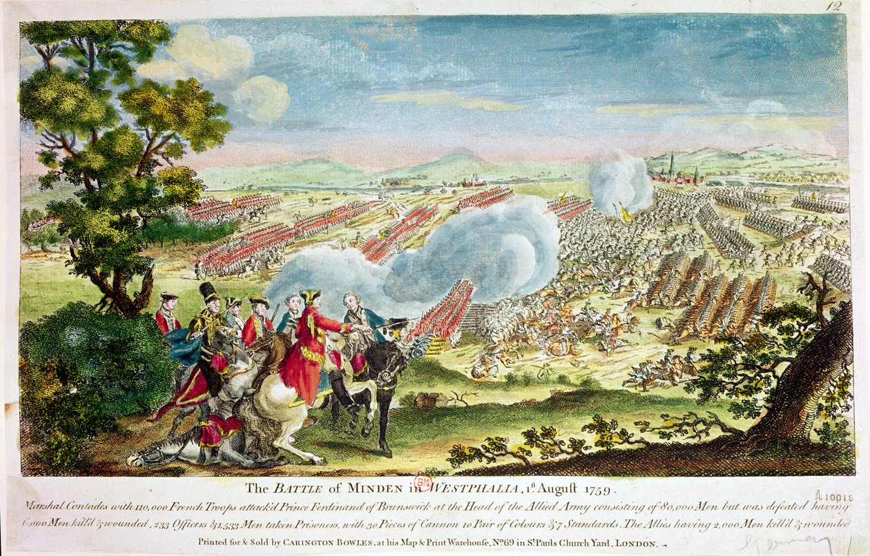 Mindenin taistelu Westfalenissa vuonna 1759 tekijältä English School