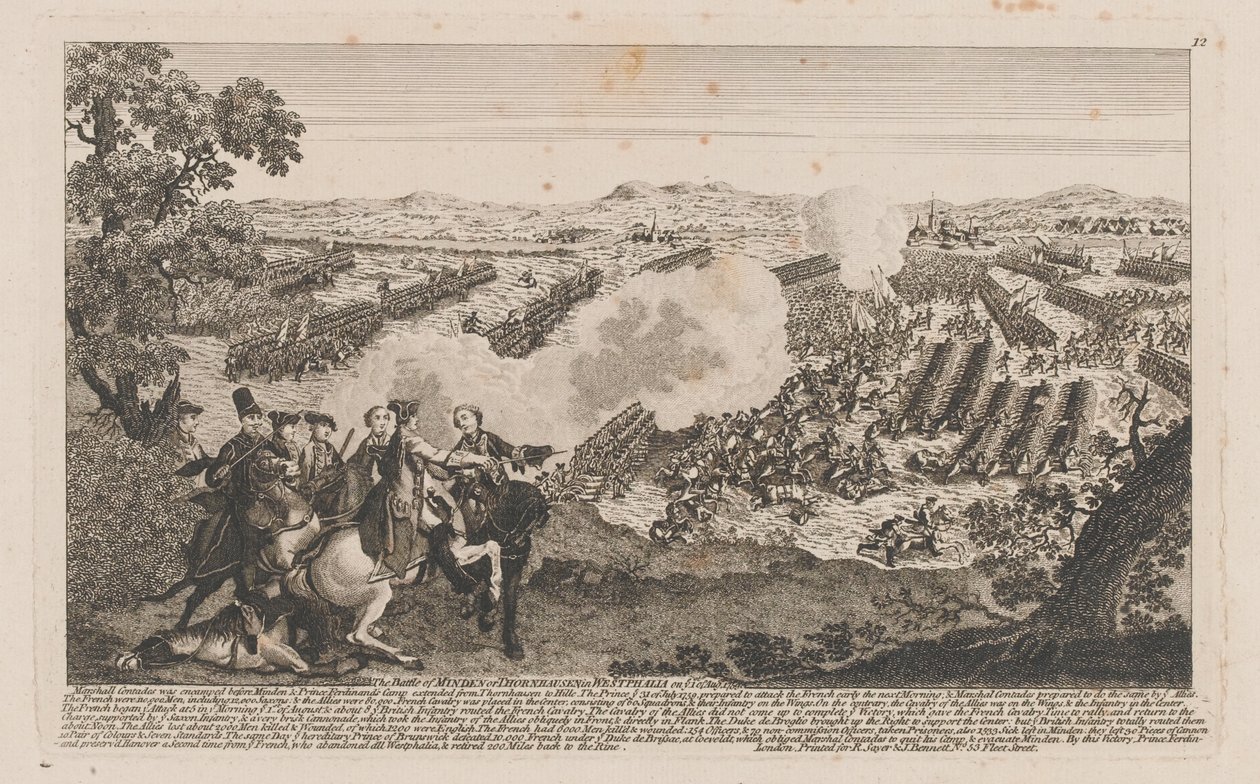 ?Minin tai Thornhausenin taistelu Westfalenissa 1. elokuuta 1759? tekijältä English School