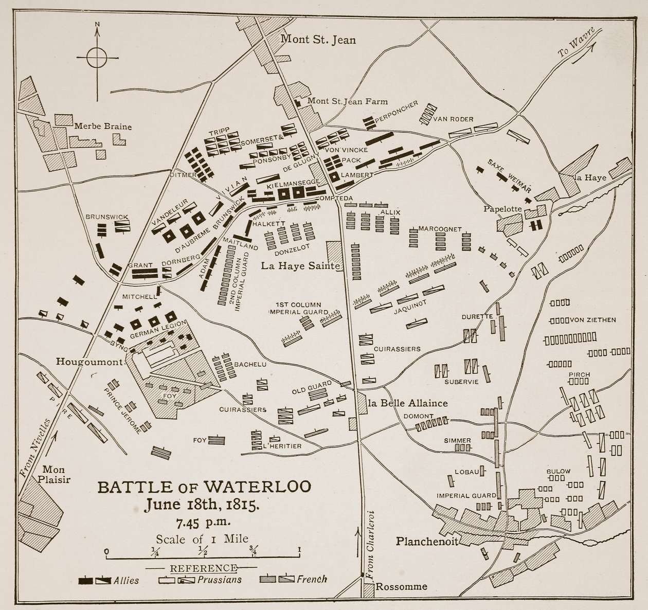Waterloon taistelu, 18. kesäkuuta 1815 tekijältä English School