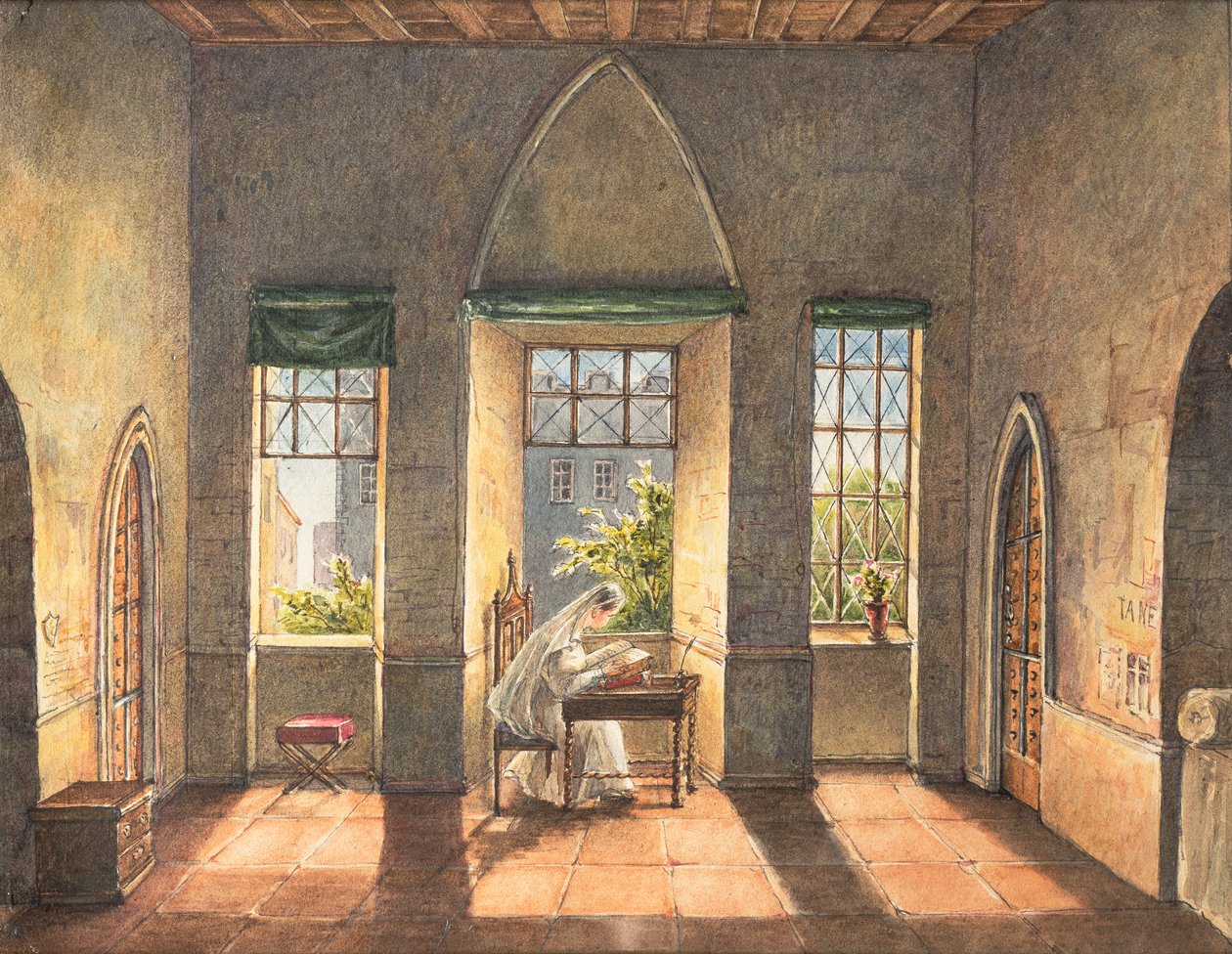 Beauchamp Tower, n. 1825 (akvarelli paperille) tekijältä English School