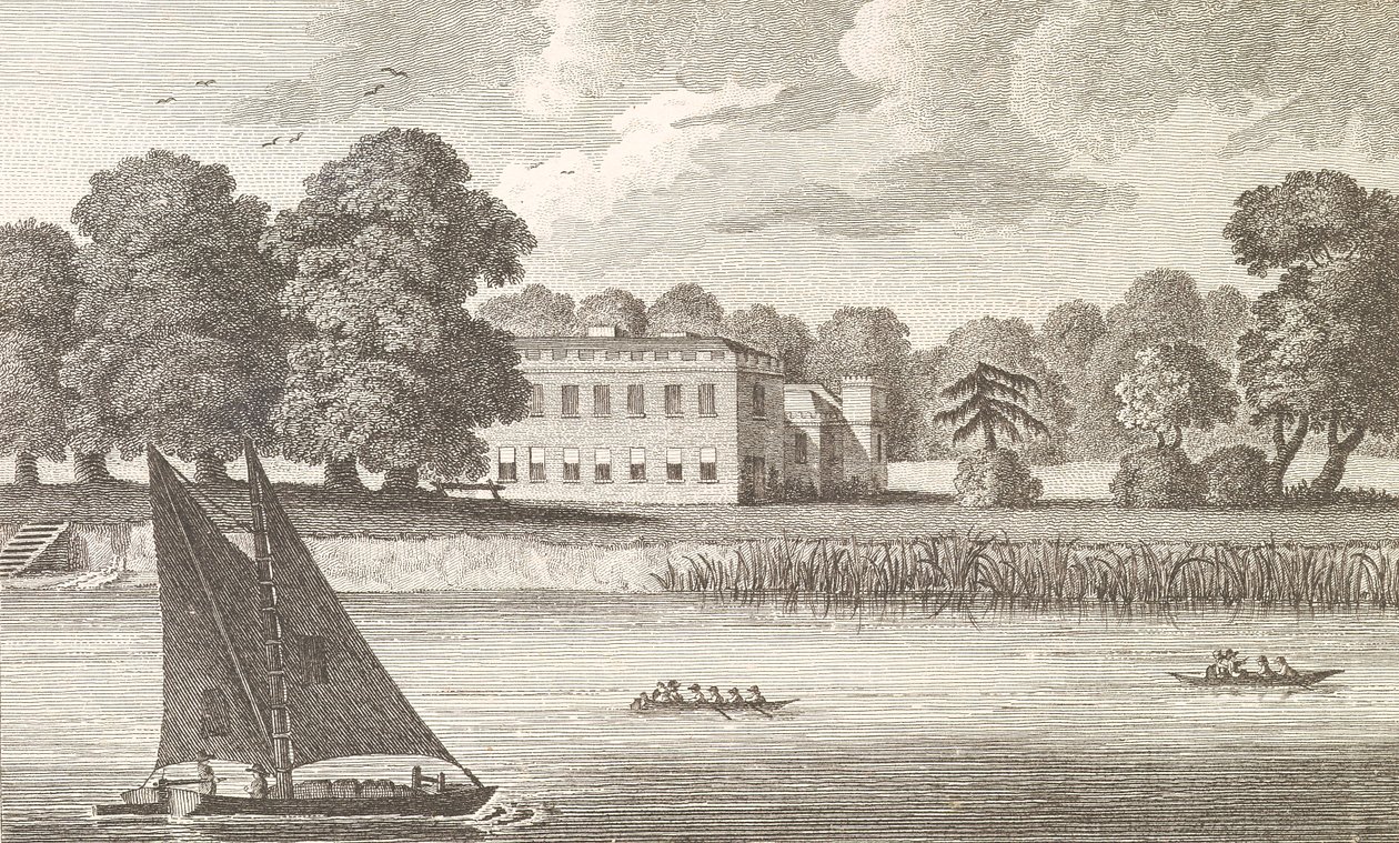 Lontoon piispa Fulhamin palatsissa, kaivertanut Taylor, 1788 tekijältä English School