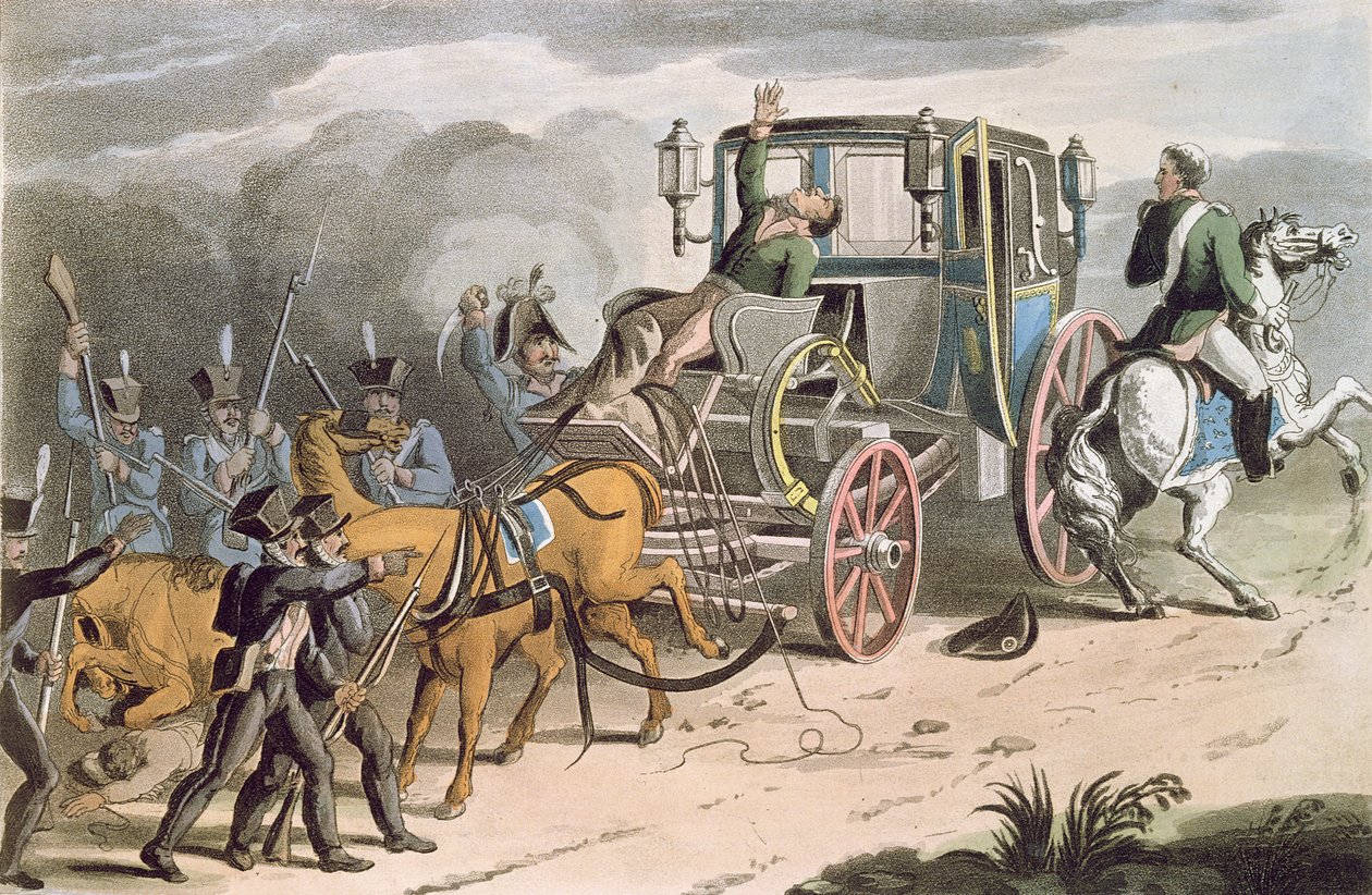 Bonapartes-vaunun vangitseminen Waterloossa, 18. kesäkuuta 1815, 1816 tekijältä English School