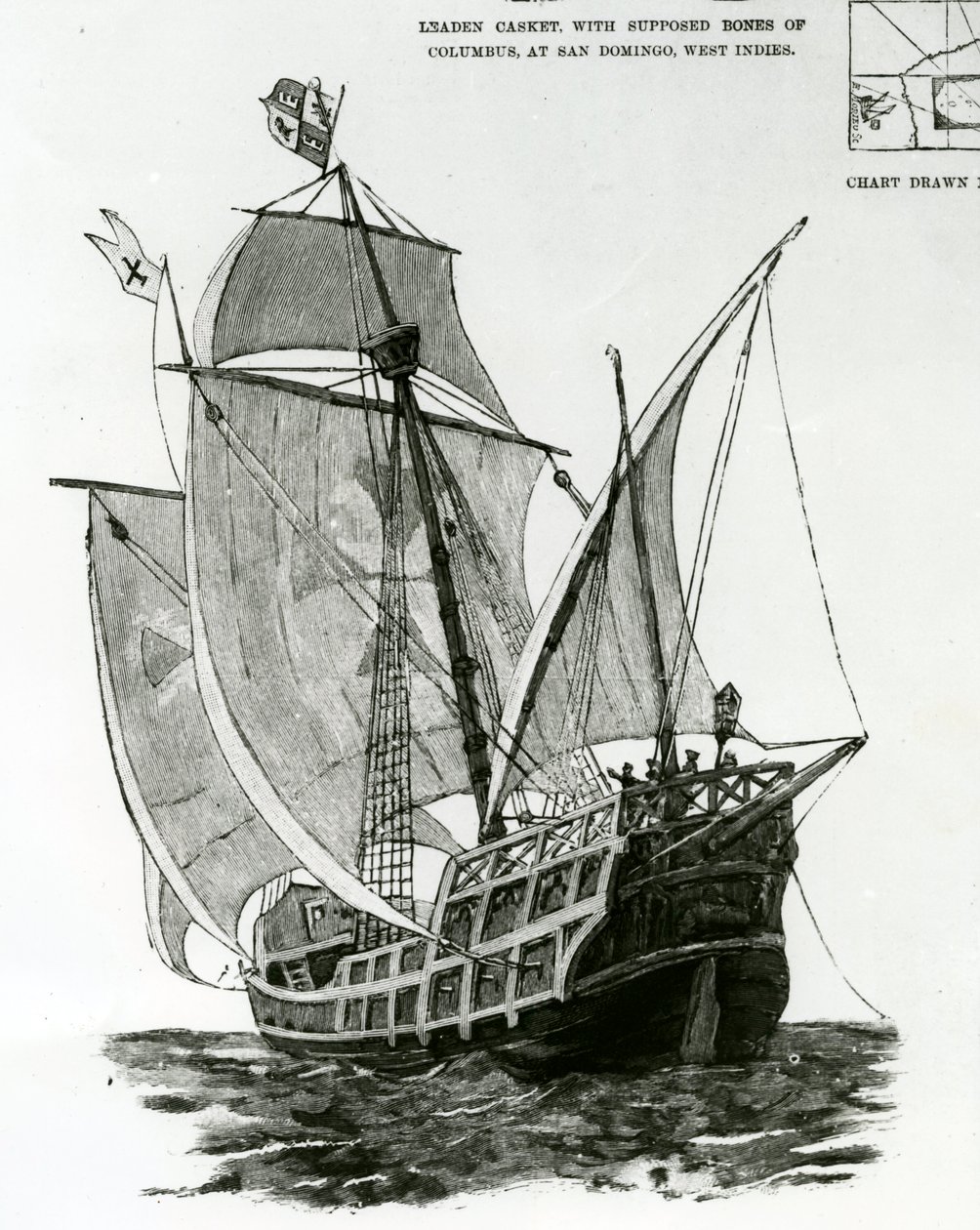 Caravel "Santa Maria" (kaiverrus) tekijältä English School