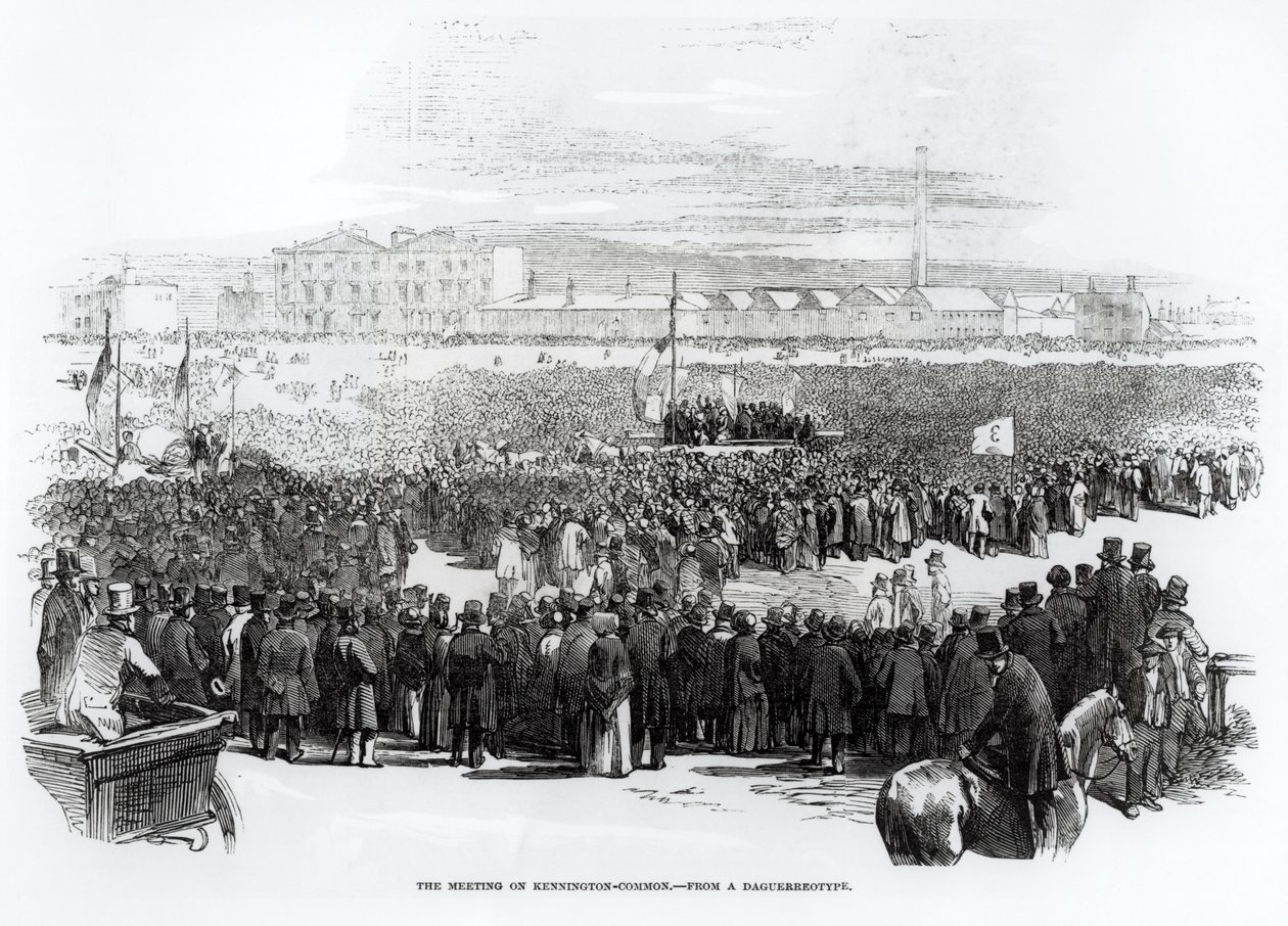Chartist Meeting Kennington Commonissa, huhtikuu 1848 tekijältä English School