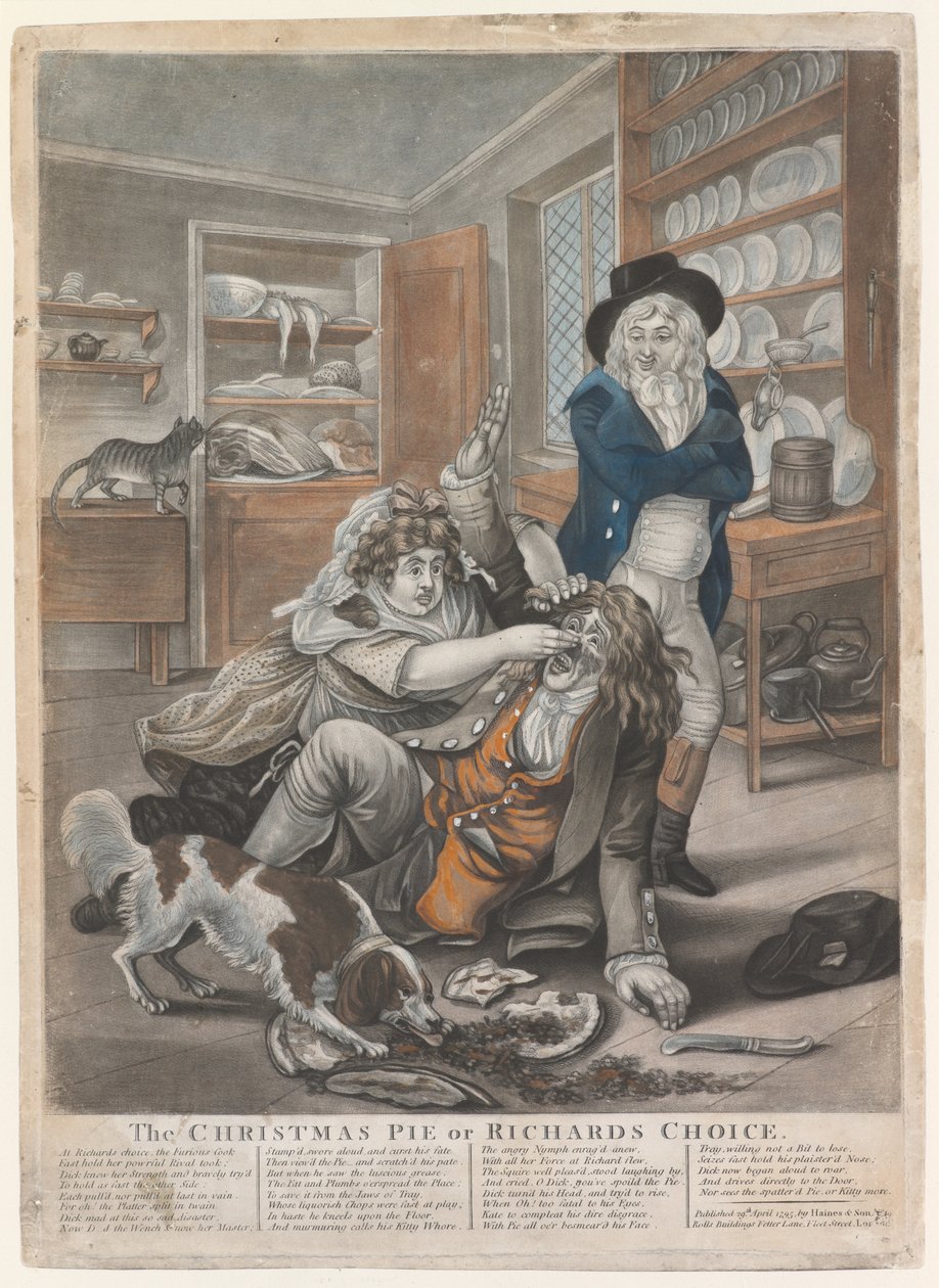 The Christmas Pie tai Richards Choice, 1795 (käsinvärinen kaiverrus) tekijältä English School