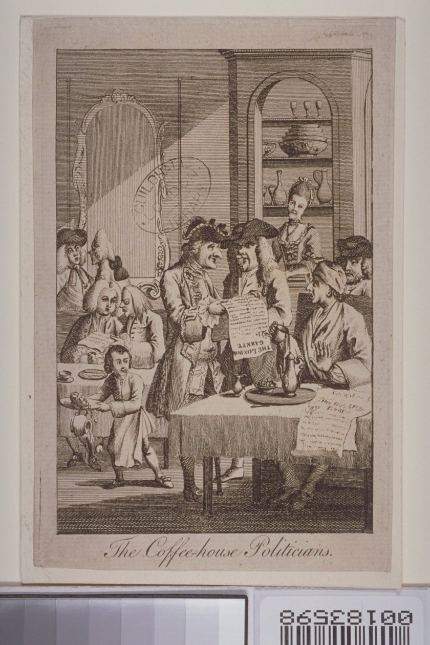 Kahvilan poliitikot, 1772 tekijältä English School
