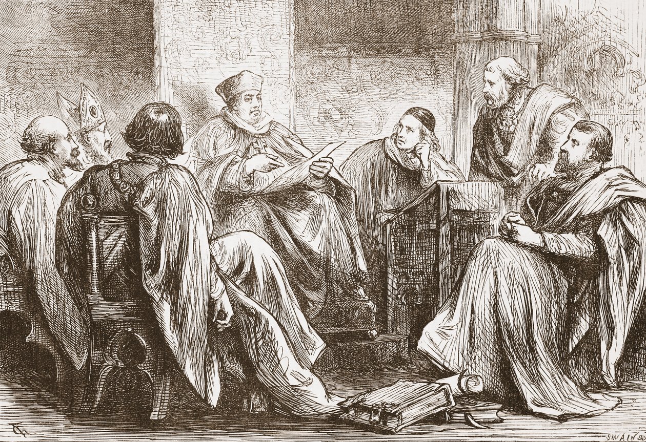 Saksan keisarin valintakonklaavi, esimerkki James Aitken Wylien (1808-1890) Protestantismin historiasta, pub. 1878 tekijältä English School
