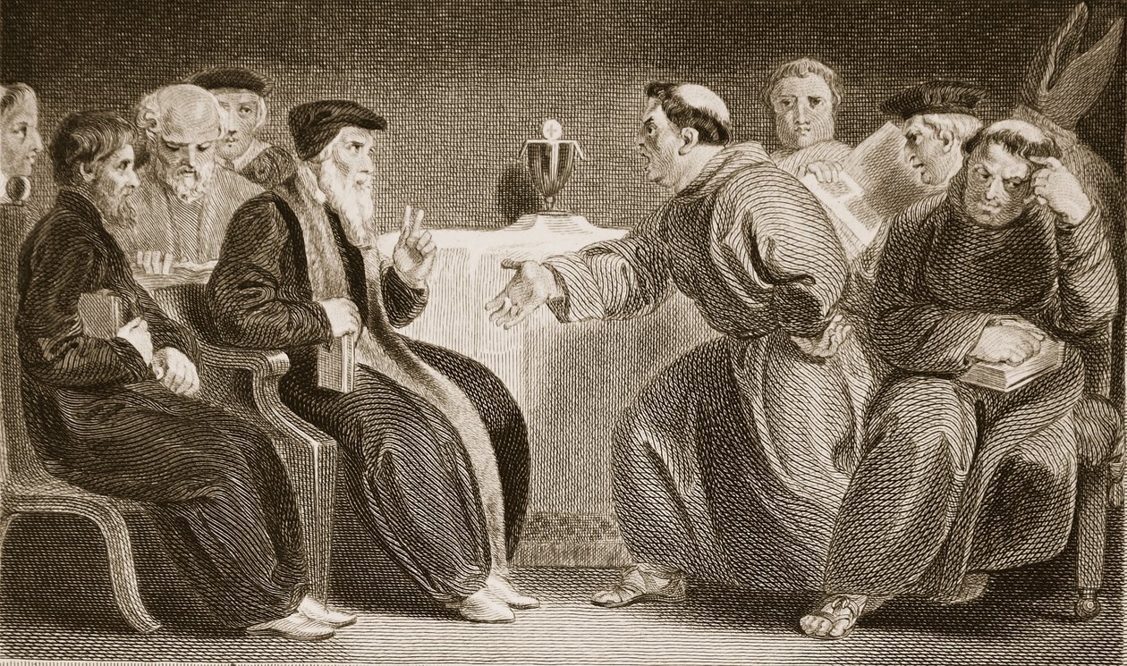 The Convocation at Oxford, kuvitus David Humelta Englannin historia, pub. R. Bowyer, Lontoo, 1812 tekijältä English School