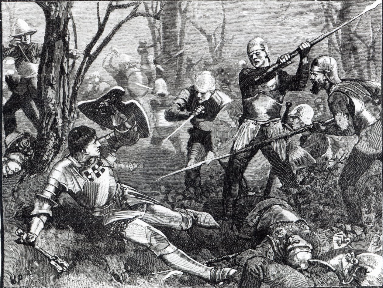 Kuninkaantekijän kuolema Barnetin taistelussa, n. 1880 tekijältä English School
