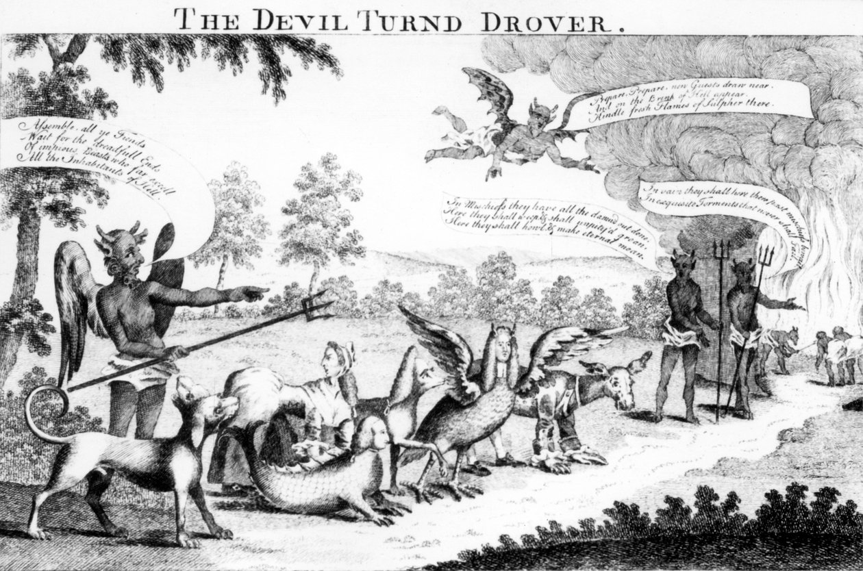The Devil turnd Drover, julkaisija William Tringham, 1756 tekijältä English School