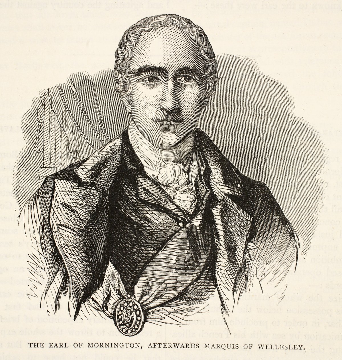 Earl of Mornington, myöhemmin Marquis of Wellesley, kuvitus James Grantin Cassells Illustrated History of Indiasta, pubi. 1879 tekijältä English School