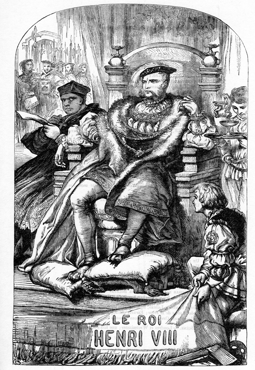 Kuningas Henry kahdeksannen elämän kuuluisa historia - kuvitus "" William Shakespearen valmiisiin teoksiin"" 1866 - Tämän painoksen kuvitukset ja yleinen muoto on lainattu Cassellin kuvitetusta Shakespearesta, joka julkaistiin Lontoossa tekijältä English School