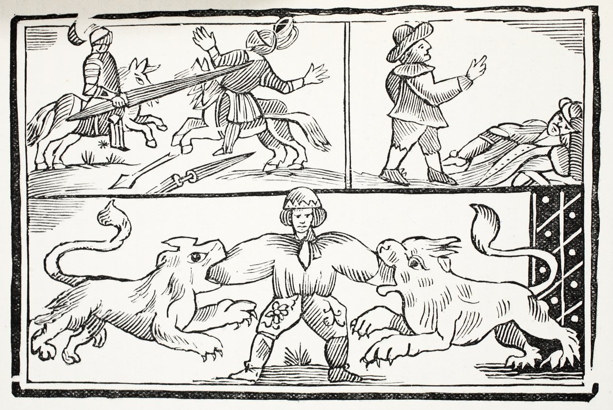 The Famous History of the Valiant London Prentice, kuvitus John Ashtonin kirjasta Chap-books of the Eightenth Century, pub. 1882 tekijältä English School