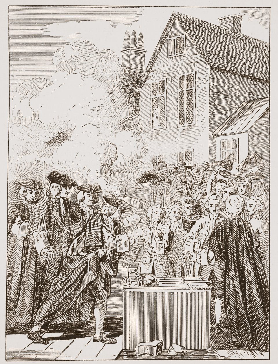 Blackfriars Bridgen peruskivi, 1760, nykyaikaisesta vedosta tekijältä English School