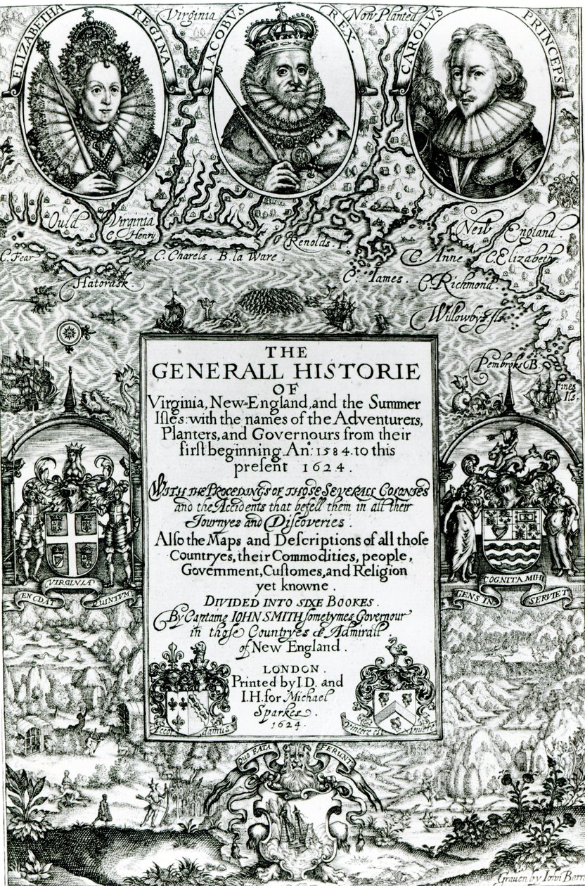 Virginian, New Englandin ja Summer Islesin yleinen historia, 1624 tekijältä English School