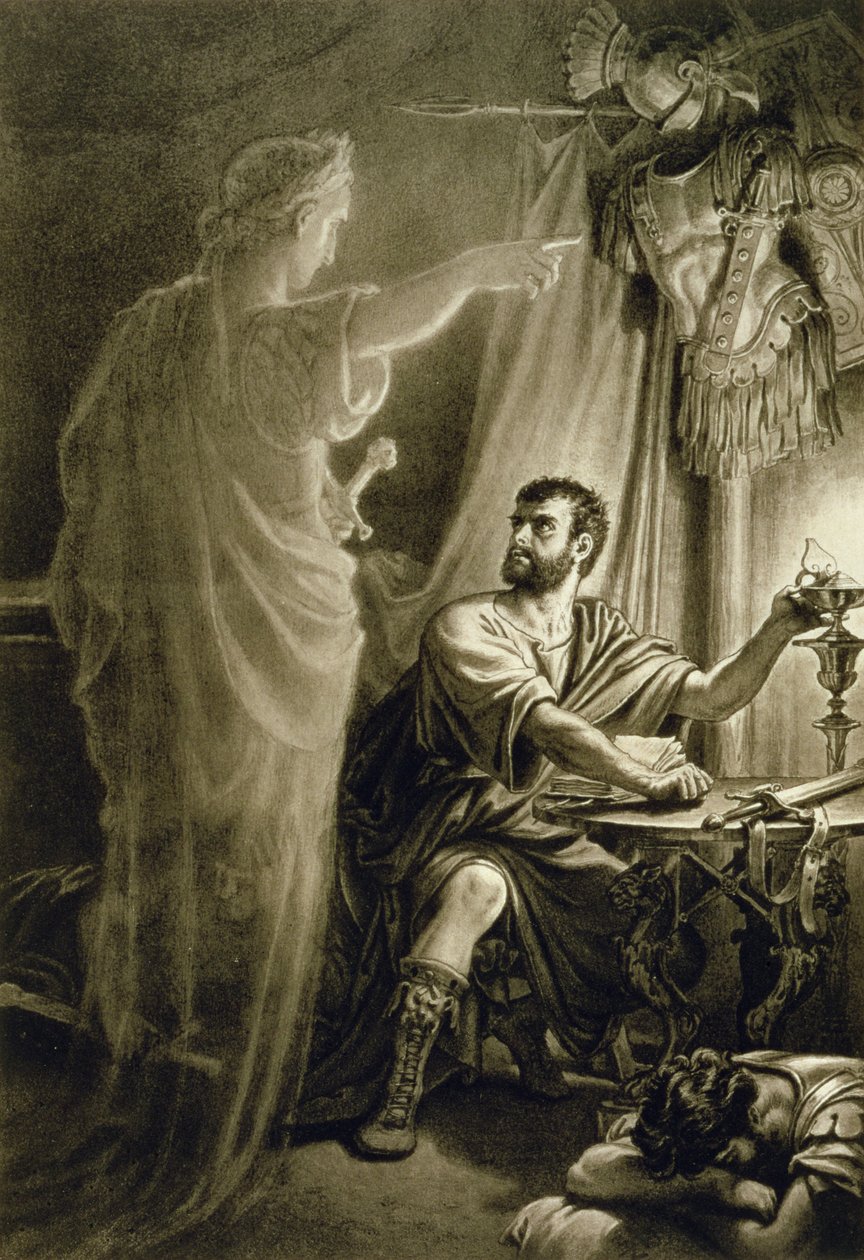 Julius Caesarin haamu William Shakespearen (1564-1616) näytelmässä tekijältä English School