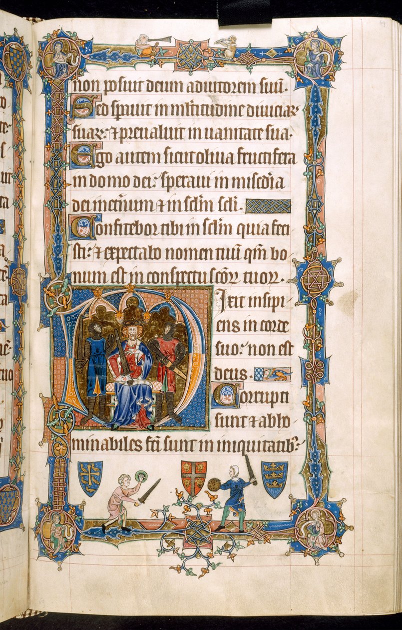 Gorleston Psalter, Lisää MS 49622 f.69r tekijältä English School