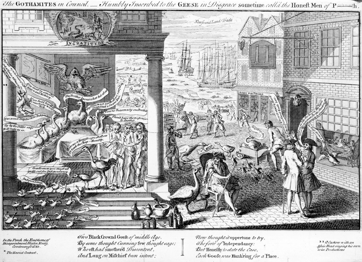Gothamilaiset neuvostossa, 1761 tekijältä English School
