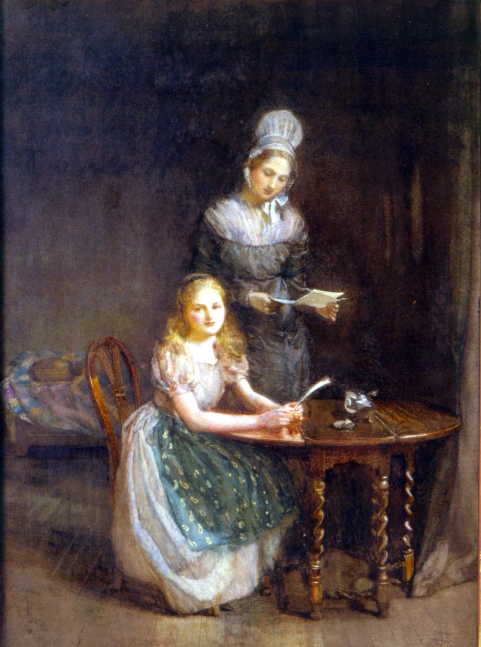 The Governess, n. 1860 (wc paperilla) tekijältä English School